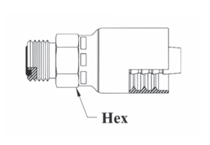 A29-6x8 Couplamatic A Series Coupling - O-Ring Face Seal (ORF) - Male Solid - 3/8" Hose ID -13/16x16 Thread