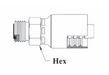 A29-12x12 Couplamatic A Series Coupling - O-Ring Face Seal (ORF) - Male Solid - 3/4" Hose ID - 1-3/16x12 Thread