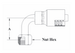 A32-12x12 Couplamatic A Series Coupling - O-Ring Face Seal (ORF) - 90° Female Swivel - 3/4" Hose ID - 1-3/16x12 Thread