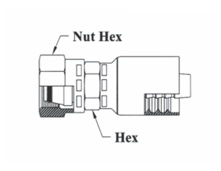 A38-4x8 Couplamatic A Series Coupling - DIN Heavy 24° Seat - Female Swivel - 1/4" Hose ID - M16x1.5 Thread