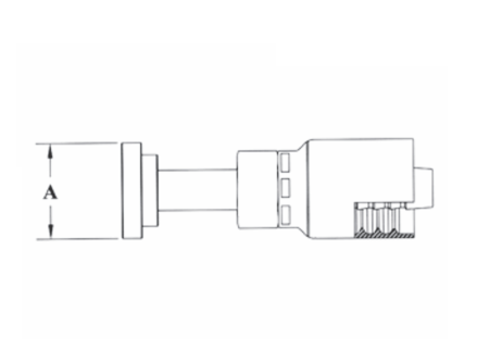 A47-16x16 Couplamatic A Series Coupling - Code 61 Split Flange - Straight - 1" Hose ID