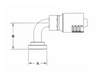 A53-12x12 Couplamatic A Series Coupling - Code 61 Split Flange - 90° Bend - 3/4" Hose ID