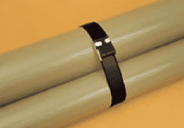 AE4359 by Band-it | Corrosion Resistant Band | 5/8" Width | 0.048" Thickness | PPA 571 Coated | 316 Stainless Steel | 82.5ft/Roll