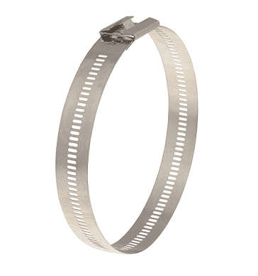 AE6019 by Band-It | Multi-Lok Tie | 0.276" Width | 6.0" Length | 0.011" Thickness | Uncoated | 316 Stainless Steel | 100/Bag