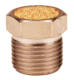 ASP-2BV Dixon Nickel Plated Steel Breather Vent - 1/4" NPT Thread Size x 5/8" Overall Length