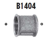 B1404-32-24 Adaptall Malleable Iron -32 Female BSP x -24 Female BSP Solid Adapter