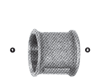 B1404-48-40 Adaptall Malleable Iron -48 Female BSP x -40 Female BSP Solid Adapter