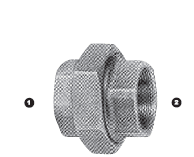 B1404U-24-24 Adaptall Malleable Iron -24 Female BSP x -24 Female BSP No Seat Swivel Adapter