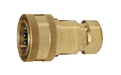B16-363 Dixon 3/8" Brass Industrial Hydraulic Quick-Connect Poppet Valve Coupler - 3/8"-18 NPTF Thread