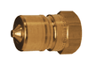 B17-663 Dixon 3/4" Brass Industrial Hydraulic Quick-Connect Poppet Valve Plug - 3/4"-14 NPTF Thread