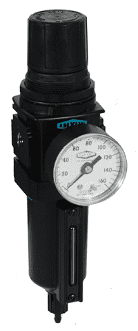 B18-02AGMB Dixon Wilkerson 1/4" Compact Filter / Regulators with Metal Bowl with Sight Glass - Automatic Drain - 88 SCFM