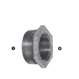 B1804-12-08 Adaptall Malleable Iron -12 Male BSPT x -08 Female BSP Solid Adapter