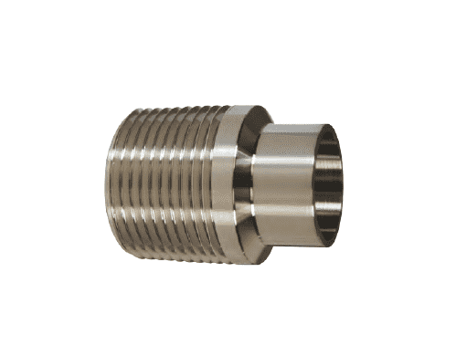 B19WB-G300 Dixon 304 Stainless Steel Sanitary Male NPT x Weld End Adapter - 3" Tube OD