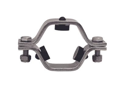 B24RG-G800 Dixon 304 Stainless Steel Sanitary Hex Tube Hanger with Nitrile Grommets - 8" Tube OD