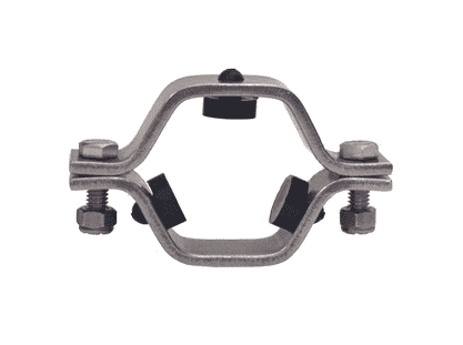 B24RV-G50 Dixon Valve 304 Stainless Steel Sanitary Hex Pipe Size Hanger with Rubber Grommets - 1/2" Pipe Size