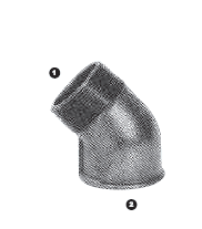 B2804-08-08 Adaptall Malleable Iron 45 deg. -08 Male BSPT x -08 Female BSP Solid Elbow