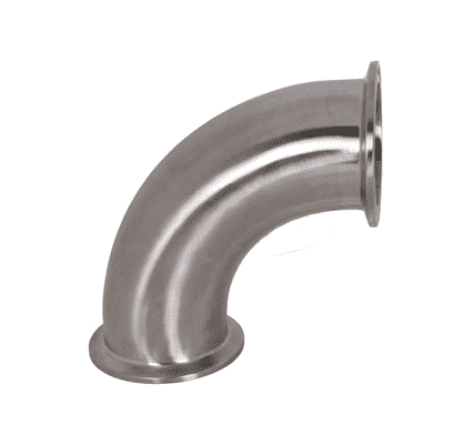 B2CMP-G250 Dixon 304 Stainless Steel Sanitary 90 deg. Clamp Elbow - 2-1/2" Tube OD