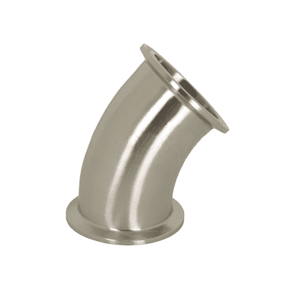 B2KMP-R150 Dixon 316L Stainless Steel Sanitary 45 deg. Clamp Elbow - 1-1/2" Tube OD