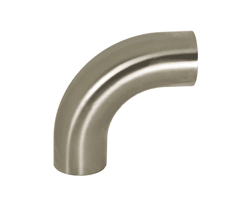 B2S-G400P Dixon 304 Stainless Steel Sanitary Polished 90 deg. Weld Elbow with Tangent - 4" Tube OD