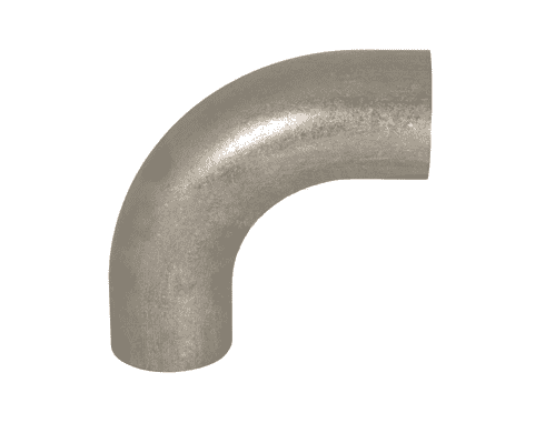 B2S-R200U Dixon 316L Stainless Steel Sanitary Unpolished 90 deg. Weld Elbow with Tangent - 2" Tube OD