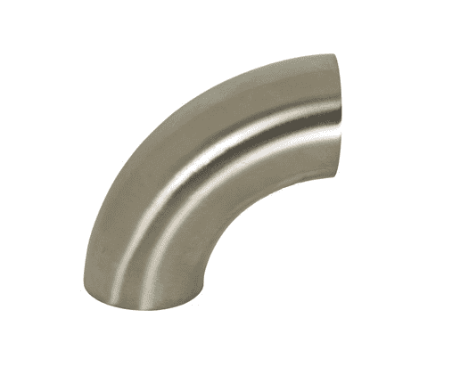 B2WCL-R300P Dixon 316L Stainless Steel Sanitary Polished 90 deg. Weld Elbow - 3" Tube OD