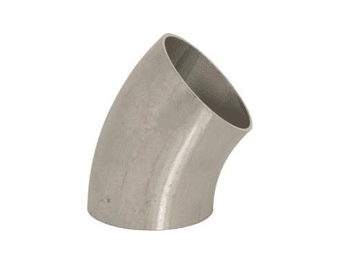 B2WK-R75U Dixon 316L Stainless Steel Sanitary Unpolished 45 deg. Weld Elbow - 3/4" Tube OD