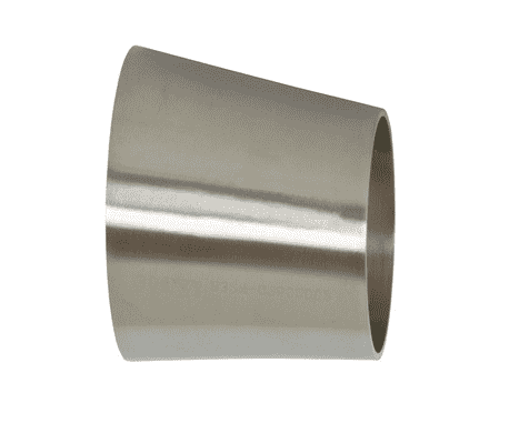 B32W-R250200P Dixon 316L Stainless Steel Sanitary Polished Eccentric Weld Reducer - 2-1/2" x 2" Tube OD