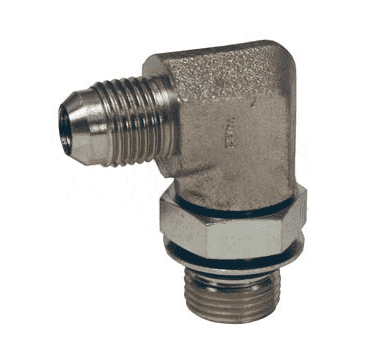 B3801-8-8 Dixon Zinc Plated Steel 3/4"-16 Male 37 deg. JIC Flare x 1/2"-14 Male BSPP 90 deg. Elbow
