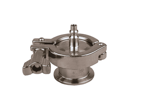 B45AB-R250 Dixon 2-1/2" 316L Stainless Steel Sanitary Air Blow Check Valve - Quick Connect Plug