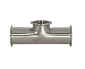 B7MPS-G250 Dixon Valve 304 Stainless Steel Sanitary Short Outlet Clamp Tee - 2-1/2" Tube OD