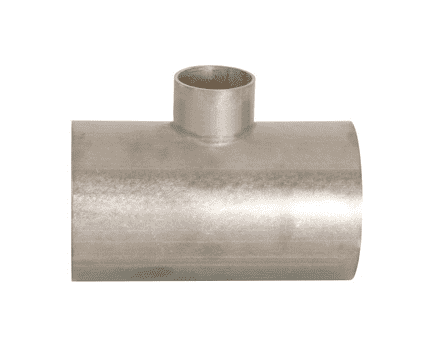 B7RWWW-R400250U Dixon Valve 316L Stainless Steel Sanitary Unpolished Reducing Weld Tee - 4" x 2-1/2" Tube OD