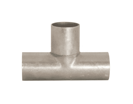 B7W-G250U Dixon 304 Stainless Steel Sanitary Unpolished Long Weld Tee - 2-1/2" Tube OD