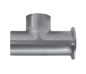 B7WMW-R600P Dixon Valve 316L Stainless Steel Sanitary Polished Weld x Clamp Run x Weld Branch Tee - 6" Tube OD