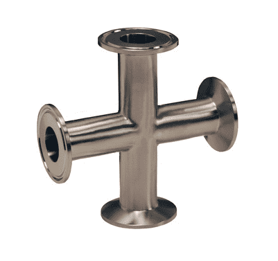 B9MP-G100 Dixon 304 Stainless Steel Sanitary Clamp Cross - 1" Tube OD