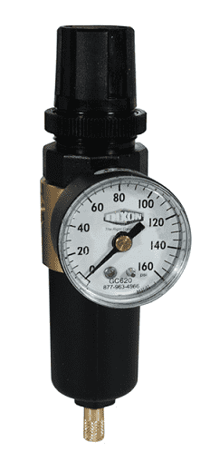 BB3-01AGMB Dixon Wilkerson 1/8" Miniature Filter / Regulator with Metal Bowl - Automatic Drain - 13 SCFM