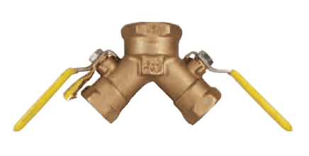 BBV100DW by Dixon Valve | Dual Y Valve | Non-Vented | 1" Female NPT Inlet x Two 3/4" Female NPT Outlets | Bronze