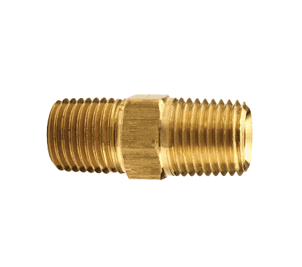BCN50 Dixon Brass Hex Nipple - 1/2" x 1/2" NPTF Thread Adapter