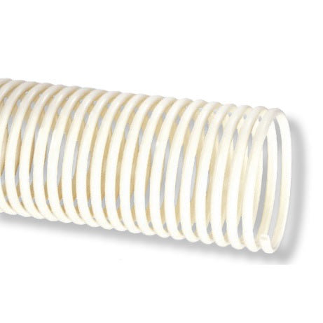 BCWF2 Tigerflex by Kuriyama | BCWF Series | Food Grade, Low-Profile, Counterclockwise Coils Banding Coil | White | 2" ID | Rigid PVC | 3ft Length