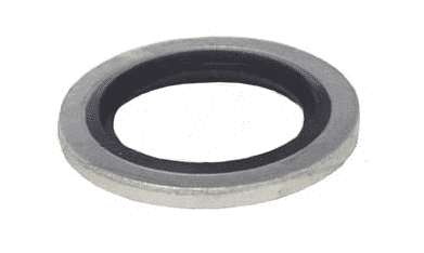 BDS04 Dixon 1/4" Bonded Doughty Seal for British Thread - Plated Carbon Steel with Buna O-Ring