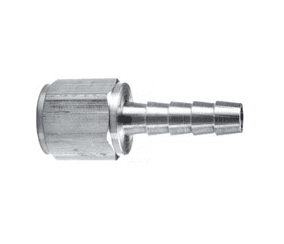 BF33SS Dixon 303 Stainless Steel Barbed Solid Female Insert - 3/8" Hose ID - 3/8" NPTF Thread