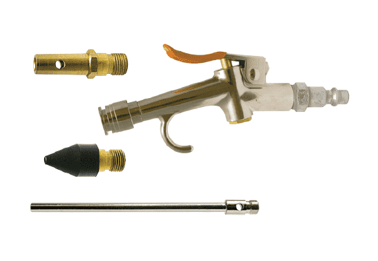 BG-KIT-F1 ZSi-Foster Blow Gun Kit - Includes: Lever-Operated Blow Gun, High Flow Safety Nozzle, 6" Extension Safety Nozzle, Rubber Tip Nozzle, Quick Connector Plug