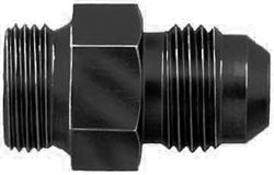 FBM5112 (FCM5112) Eaton Aeroquip® Fuel System Carburetor Adapter: -06 Carter AFB Two and Four Barrel with 5/8-20 thread - Black Anodized Aluminum