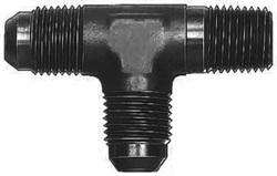 FBM5125 (FCM5125) Eaton Aeroquip® -06 Male AN x 1/4" Male Pipe Run x -06 Male AN Tee Adapter - Black Anodized Aluminum