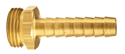 BLS417 Dixon Long Shank Male Coupling - 1/2" Hose ID x 3/4" GHT Thread - Brass