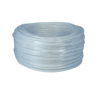 BR0306 Dixon Clear PVC Braided Tubing - Domestic - 3/16" ID, 3/8" OD - 300ft Length