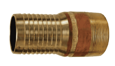 BST40 Dixon King Combination Nipple - 4" Brass NPT Threaded End (No Knurl)