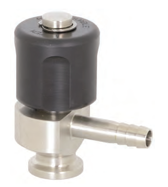 BSVACV-N050025 Dixon Valve Angle Sample Valve - 1/2" Clamp x 1/4" Barb - 316L Stainless Steel