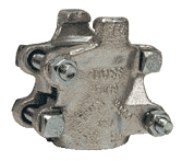206 Dixon Plated Iron Boss Clamp for Hose ID 1-1/4" and Hose OD from 1-56/64" to 2-4/64"