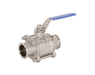 BV2GG-400CC-A Dixon 4" 316 Stainless Steel Sanitary Non-Encapsulated 2-way 3 Piece Stainless Steel Ball Valve