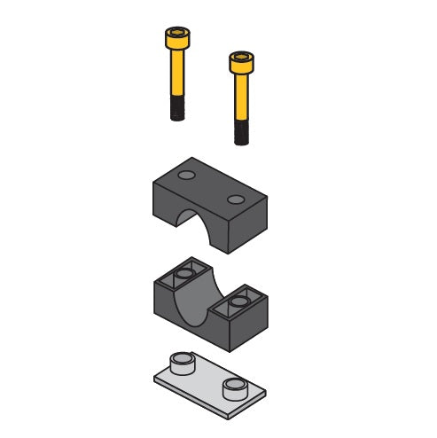 S5016H-SI ZSi-Foster | Weld Mount Beta Clamp | Smoothie Standard Series | For 1" Hose | Cap Screw Assembly | Polypropylene/Steel